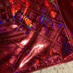 Kate Spade hand bag pink red gently used